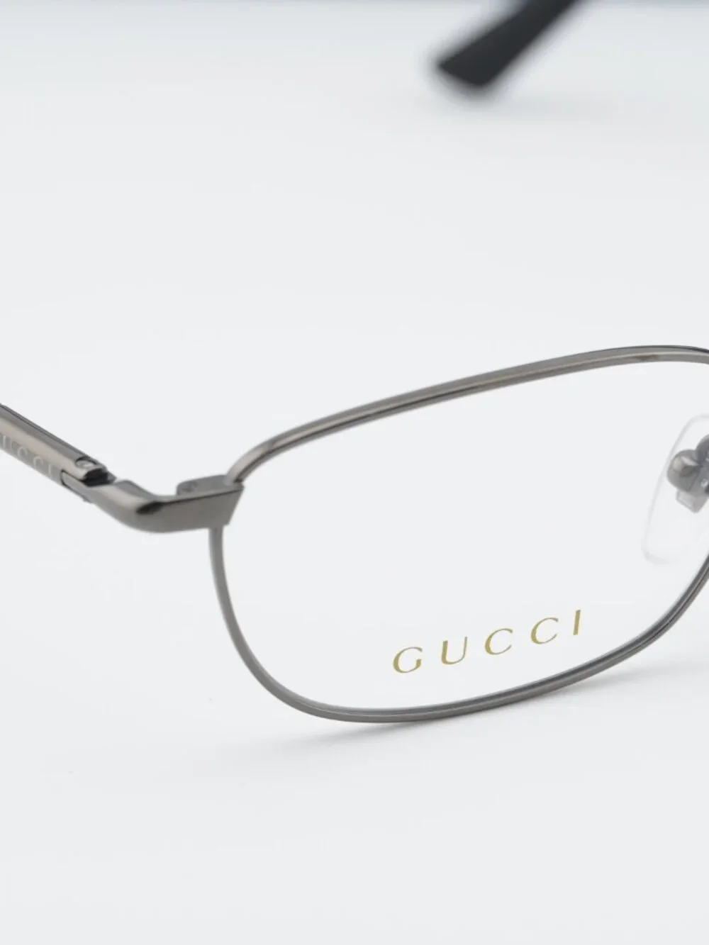 Gucci GG0612OJ 001 Rectangle Eyeglasses 52mm - Ruthenium / Black